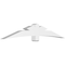 Ekena Millwork Alberta Architectural Grade PVC Gable Bracket, 96"W x 16"H x 6"D x 6"F, 4/12 Pitch GBP096X16X0606ALB00 - alternate 1
